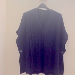 Talbots poncho blue M